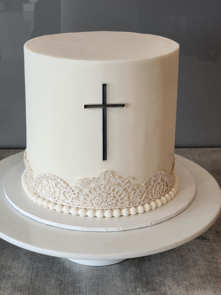 Christening Cake Edible Lace